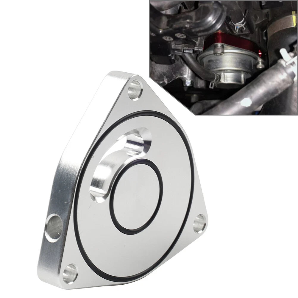 Silver Turbo Blow Off Valve BOV Plate Spacer for Honda Civic (2015-2021)