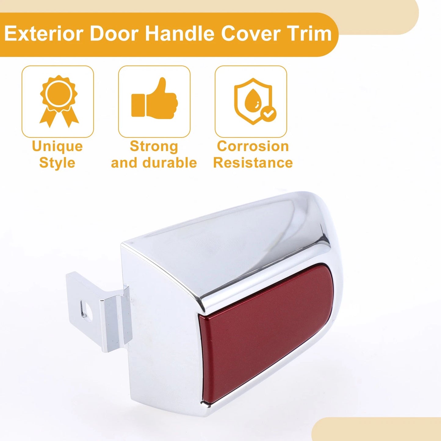 Exterior Door Handle Cover Trim for Chevrolet Malibu (2016 - 2018) Red ABS