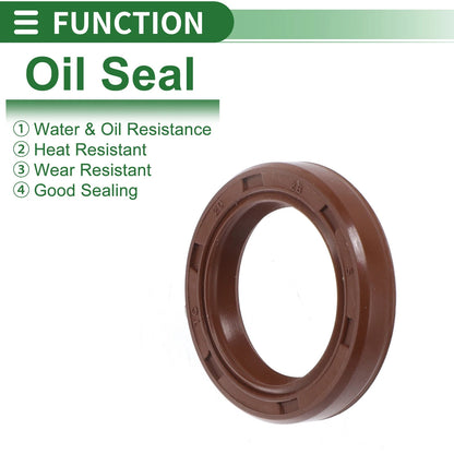 Oil Seal 20x28x5mm Brown 5 Pcs Rotary Shaft Seal FKM Rubber