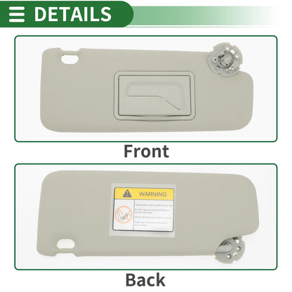 Right Car Sun Visor with Mirror for Chevrolet Cruze (2011 - 2016)