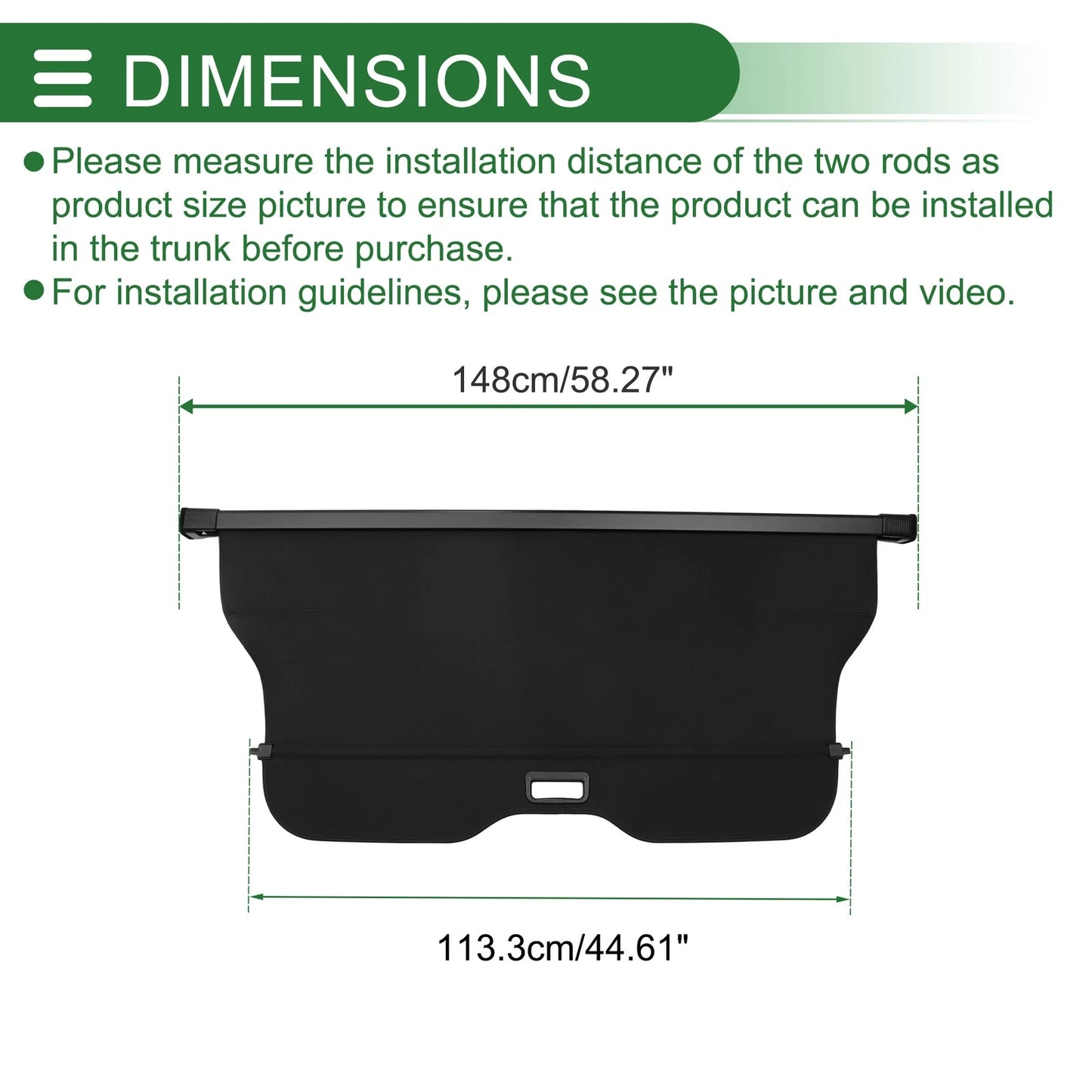 Cargo Cover for Lexus GX550 2024-2025 Gloss Black