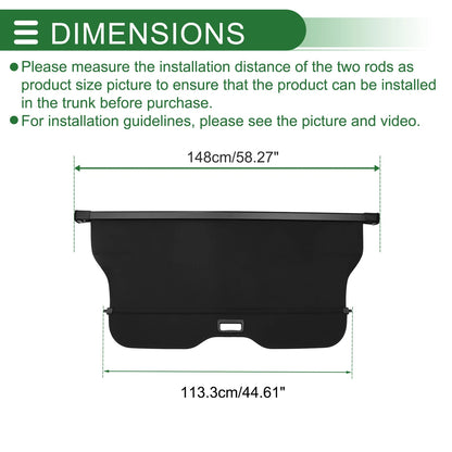 Cargo Cover for Lexus GX550 2024-2025 Gloss Black