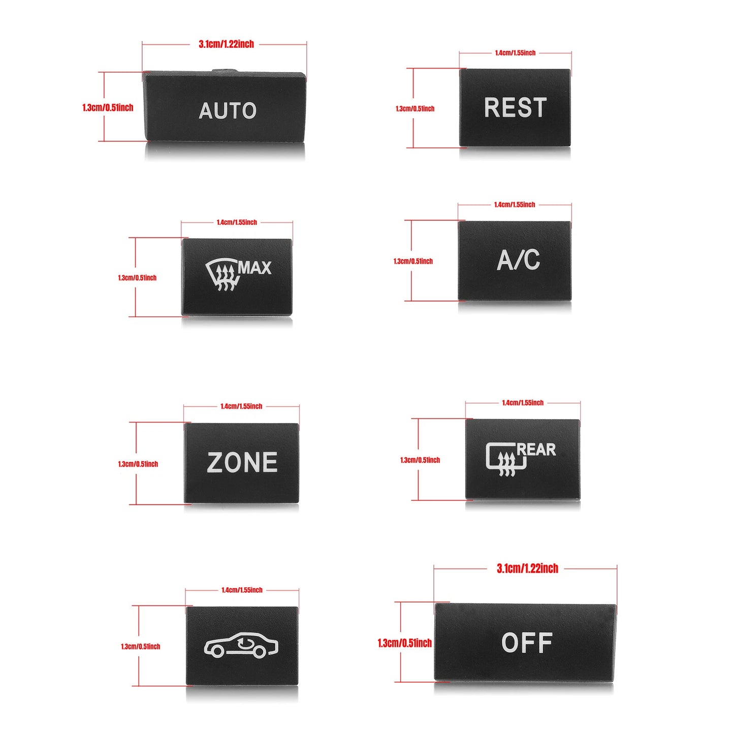 A/C Control Button Cover Set for Benz E Class W212 (2009-2016)