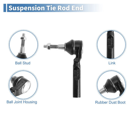 4pcs Front Inner Outer Tie Rod End Link for Chevrolet Malibu (2004-2012)