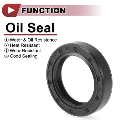 Rotary Shaft Seal / 5 Pcs / Oil Seal Nitrile 70 Durometer Rubber 32x47x10mm Black