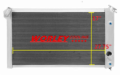 NSW-33.5" Aluminum Radiator for Chevy Corvette C3 V8 5.7L 7.4L (1973-1976)