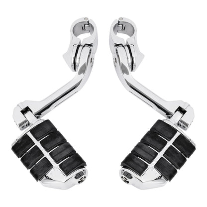 1-1/4" Chrome Footpeg Footrest Mount for Harley Touring Engine Guard