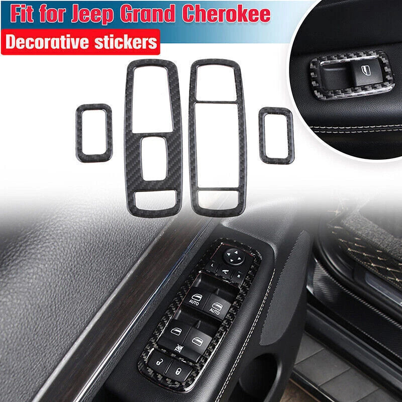 Real Carbon Fiber Interior Decorative Cover for Jeep Grand Cherokee (2016-2021)