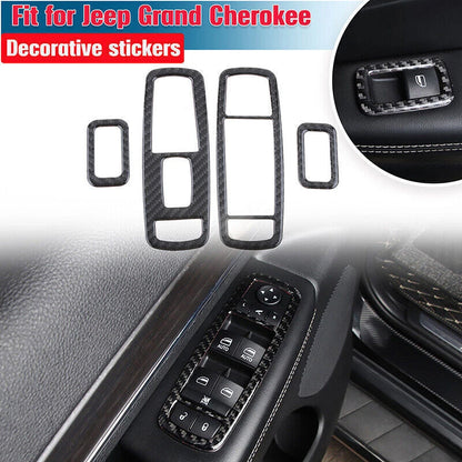Real Carbon Fiber Interior Decorative Cover for Jeep Grand Cherokee (2016-2021)