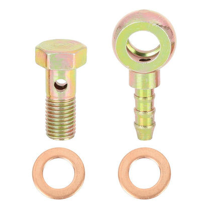 8mm Banjo Hose Barb Bolt Fittings Banjo Bolt Washer Kit for Motorcycle Car