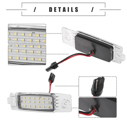 2 x LED License Plate Lights for Toyota Highlander (2008-2013)