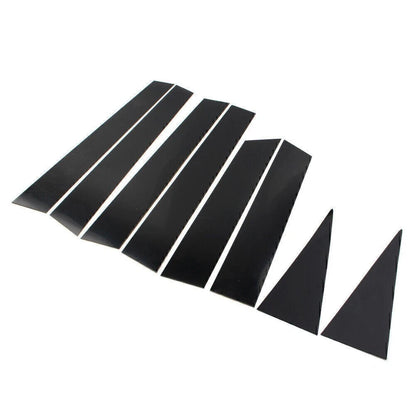 8x Door Window Trim Pillar Covers for Nissan Rogue (2014-2020) Black