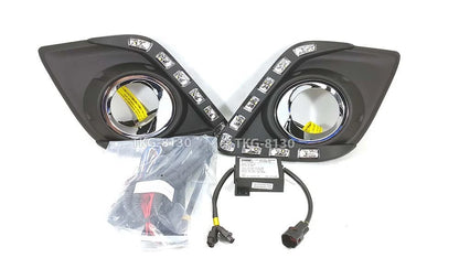 Fog Lights Covers L.E.D for Toyota Hilux 1kd2WD (2015-2017)
