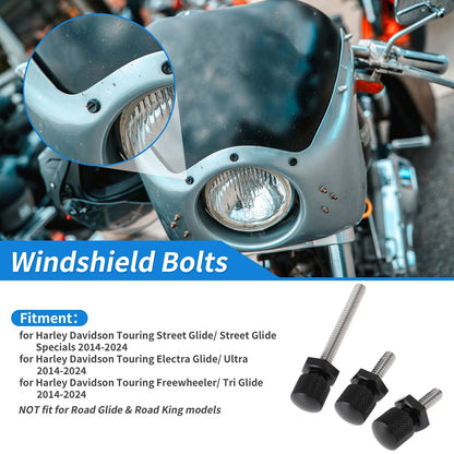 Windshield Bolts / for Harley Davidson Touring Street Glide (2014–2024)