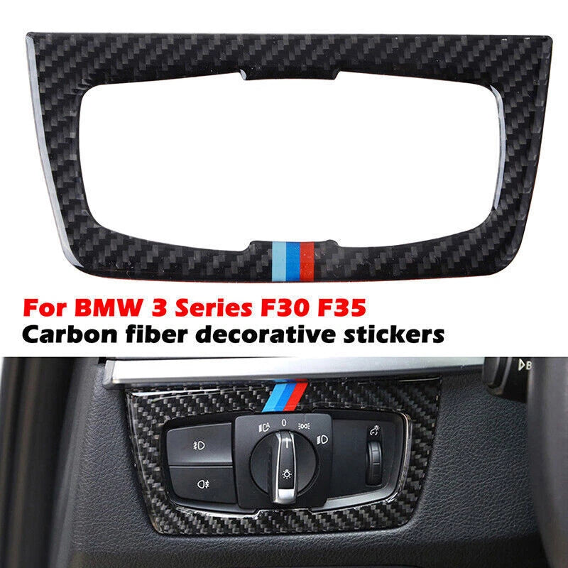 Real Carbon Fiber Interior Trim Decor Cover Sticker for BMW 3 4 Series (2012-2020)