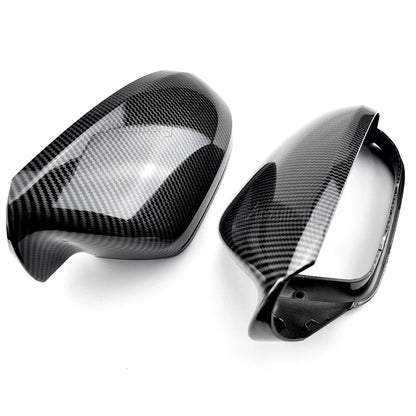Carbon Fiber Style Side Wing Mirror Caps Covers for Audi A6/S6 C7 (2012–2018)