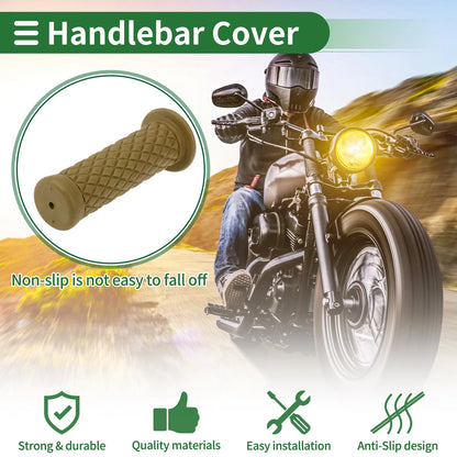 1 x 25mm Motorcycle Hand Grips Cover Handlebar Cover TPU Yellow for Universal