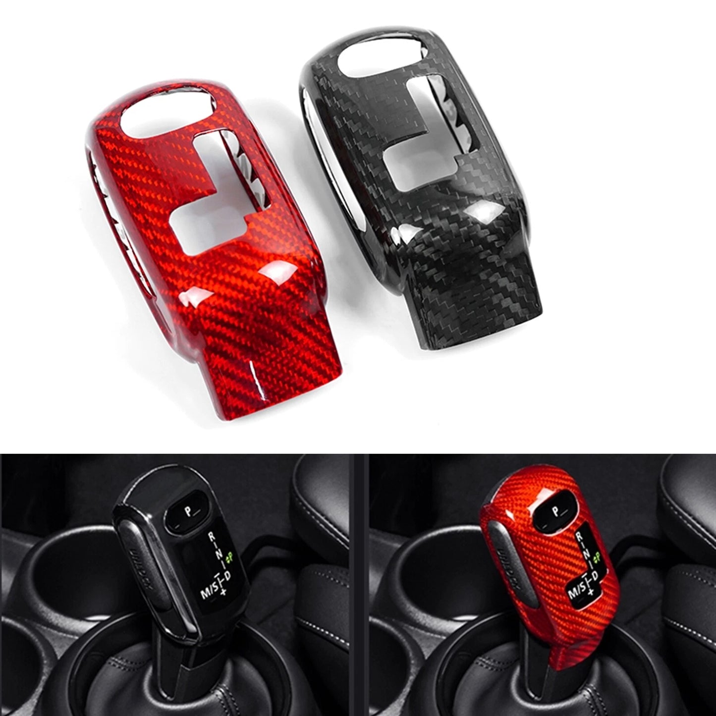 Carbon Fiber Gear Shift Knob Cover for MINI Cooper F54 F55 F56 F57 F60 (2020-2023)