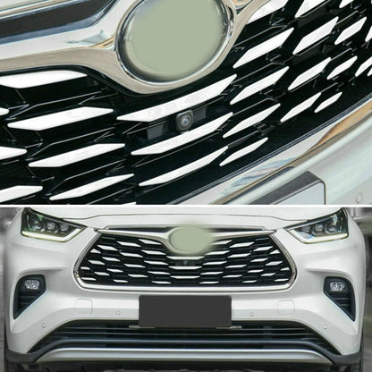 Silver Front Grille Trim Panel for Toyota Highlander (2020-2022)