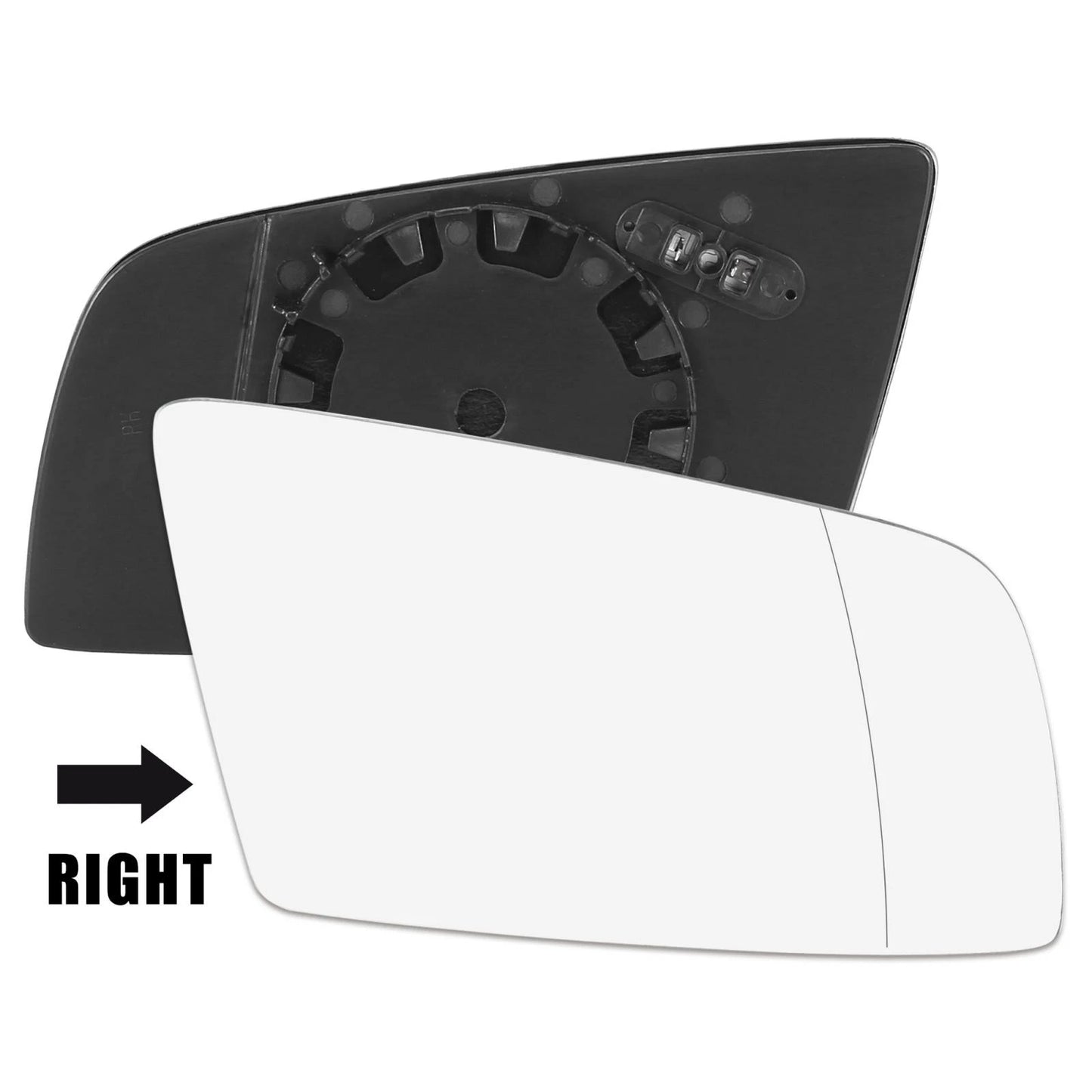Heated Right Passenger Side Mirror Glass w/ Backing for BMW 550i 525i 530xi