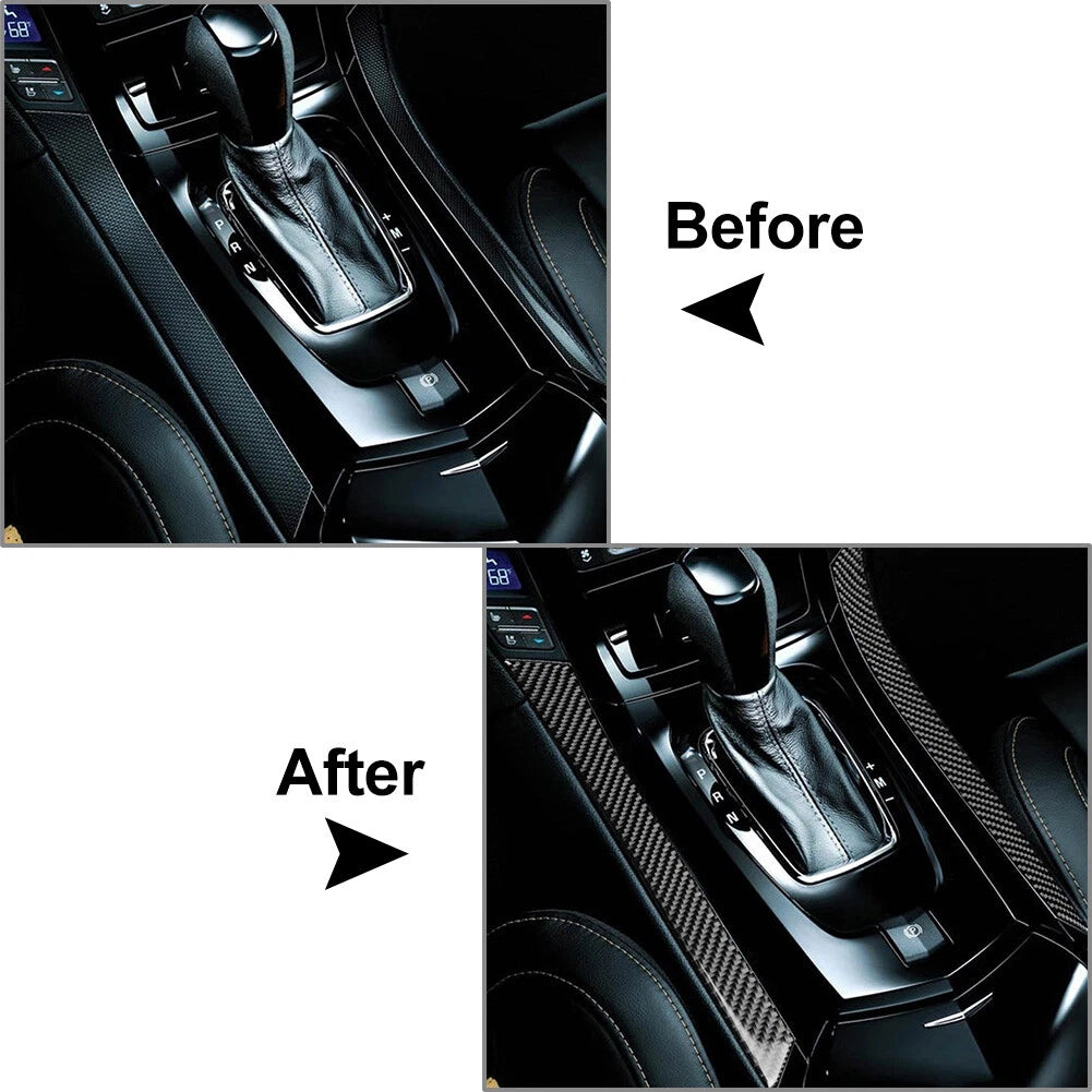 2 x Carbon Fiber Gear Shift Side Trim Covers for Cadillac CTS (2008-2013)