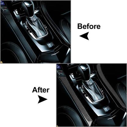 2 x Carbon Fiber Gear Shift Side Trim Covers for Cadillac CTS (2008-2013)