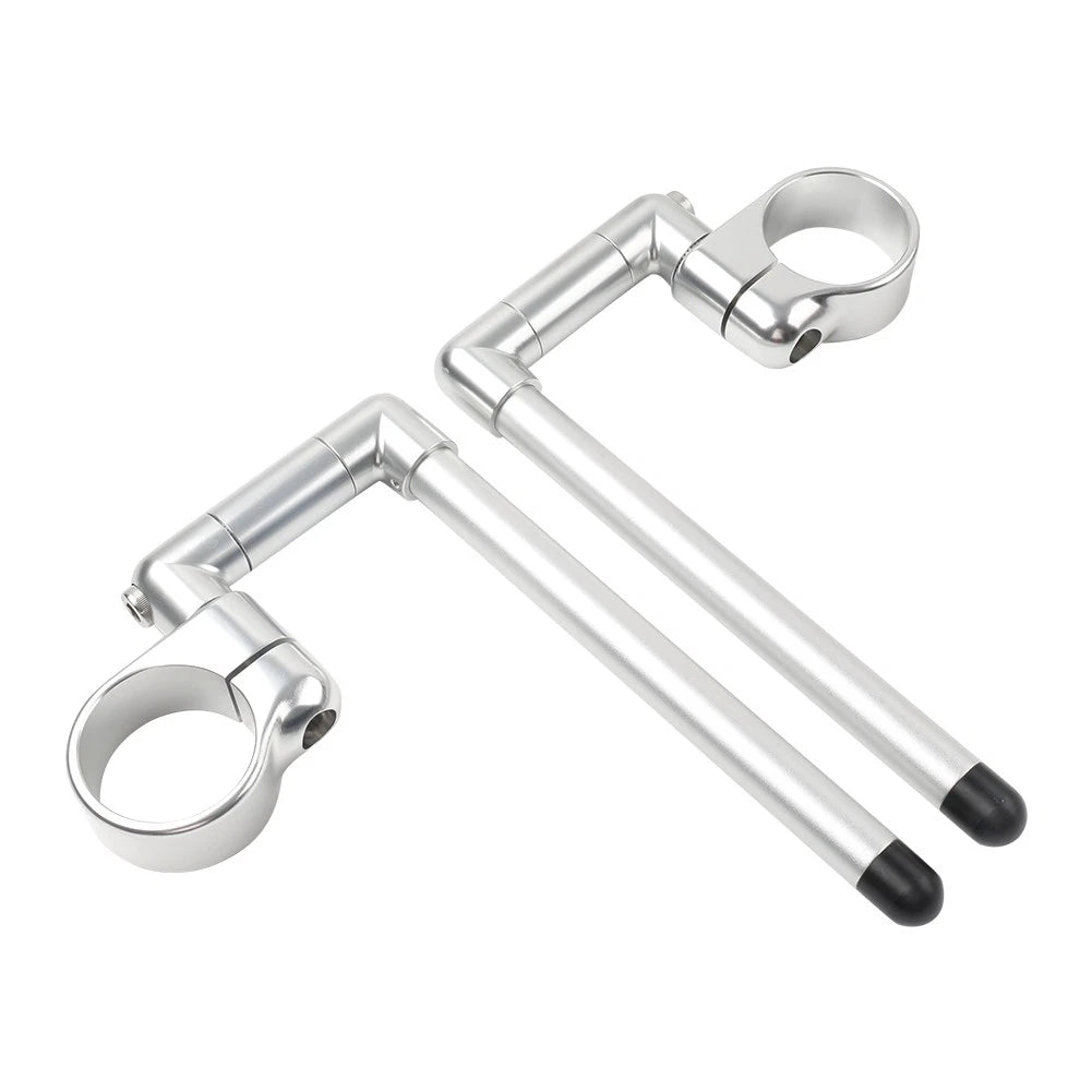 58MM Clip-On Handlebar for Universal Cafe Racer Motor - Silver