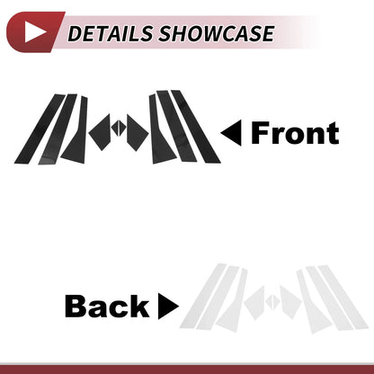 10 x Door Pillar Window Trim for Acura RDX Black (2007 - 2012)