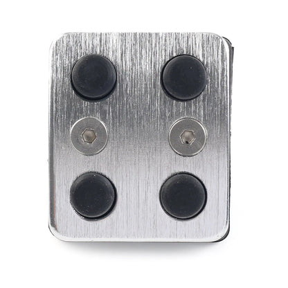 Non-Drilling Parking Brake Pedal Pad Cover Silver/Black for Toyota Lexus