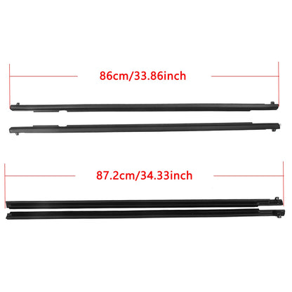 Window Belt Weatherstrips for Mazda 3 BK Sedan (2004-2009) 4 x Black