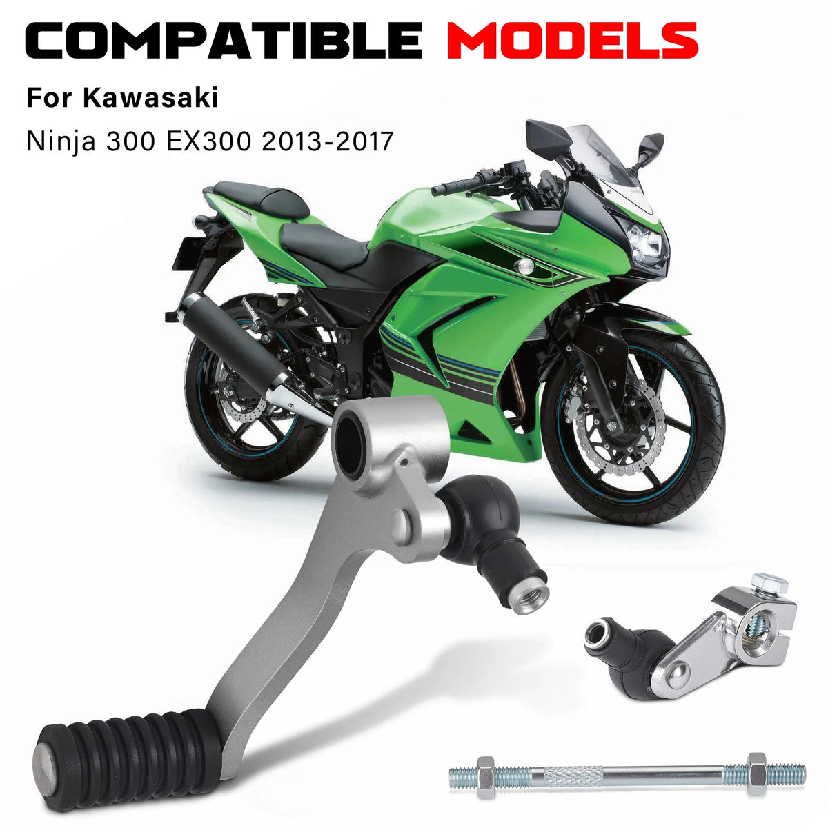 Gear Shift Lever Shifter & Rod for Kawasaki Ninja 300 (2013-2017)