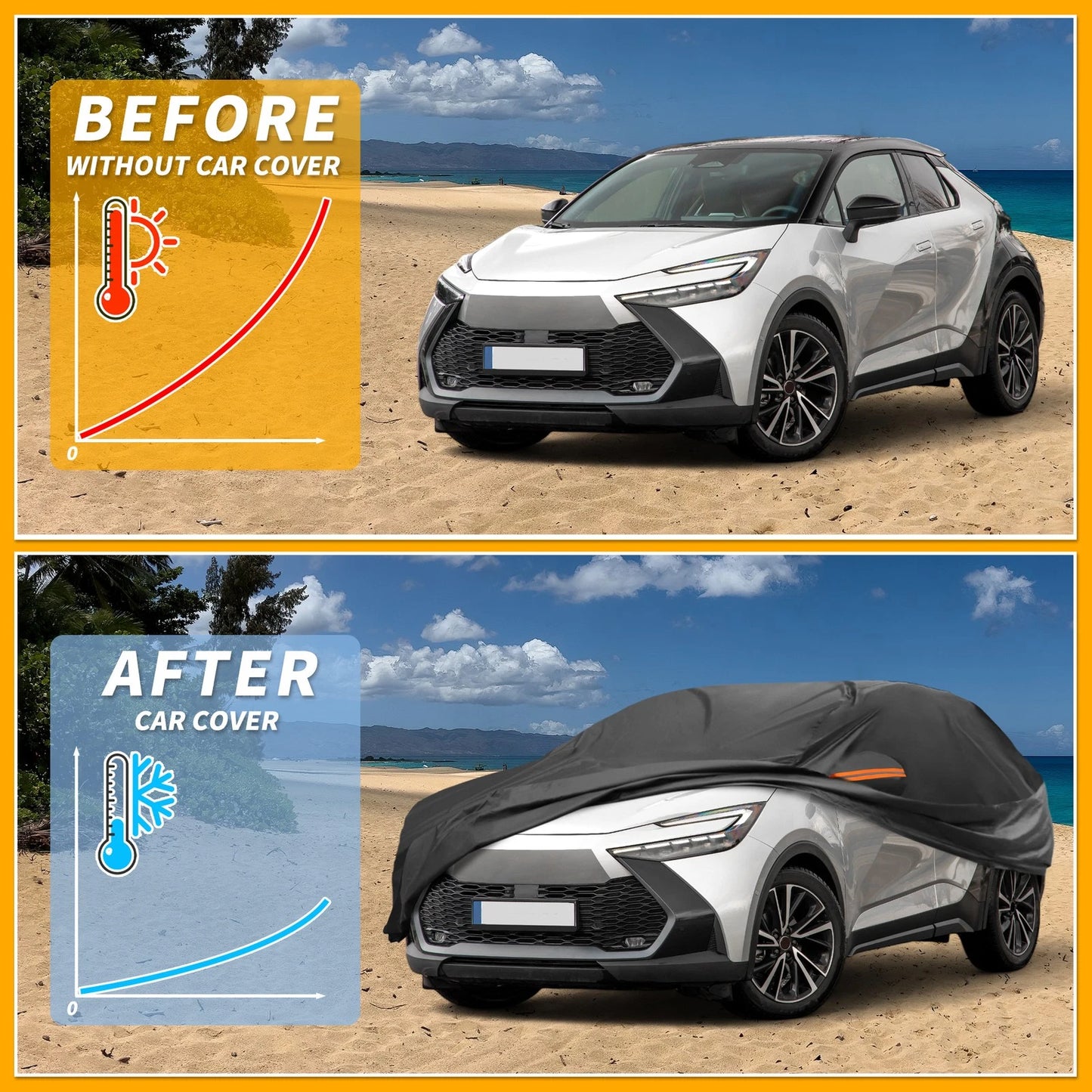 Waterproof All Weather Car Cover for Toyota C-HR (2017-2023)