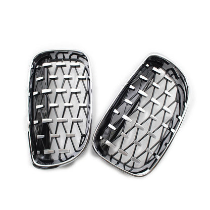 Chrome Black Diamond Front Kidney Grill for BMW 1 Series (2004-2013)