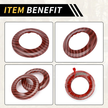 A Pillar Speaker Ring Cover Trim for Jeep Wrangler (2007-2014) Red