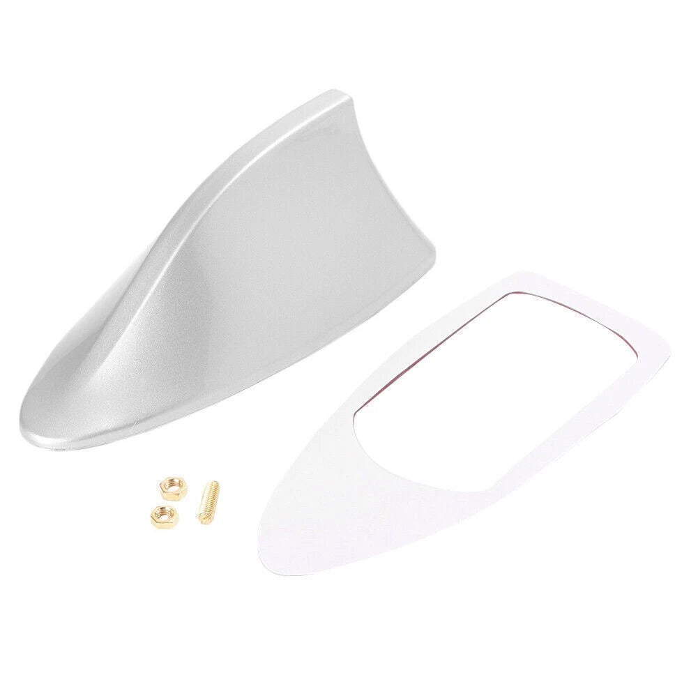 Shark Fin Roof Antenna for Universal Car - FM/AM Radio Receiver - Silver
