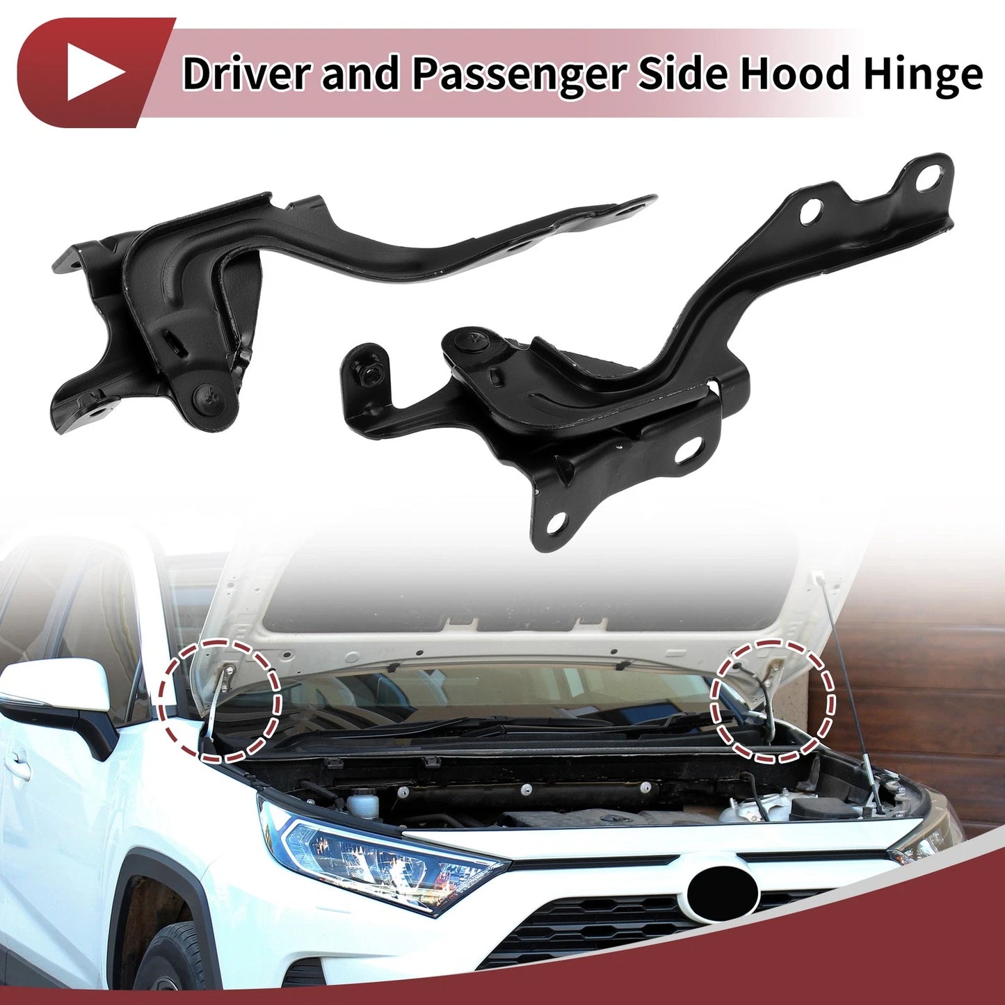 Hood Hinges 1 Pair for Kia Forte (2010-2013)