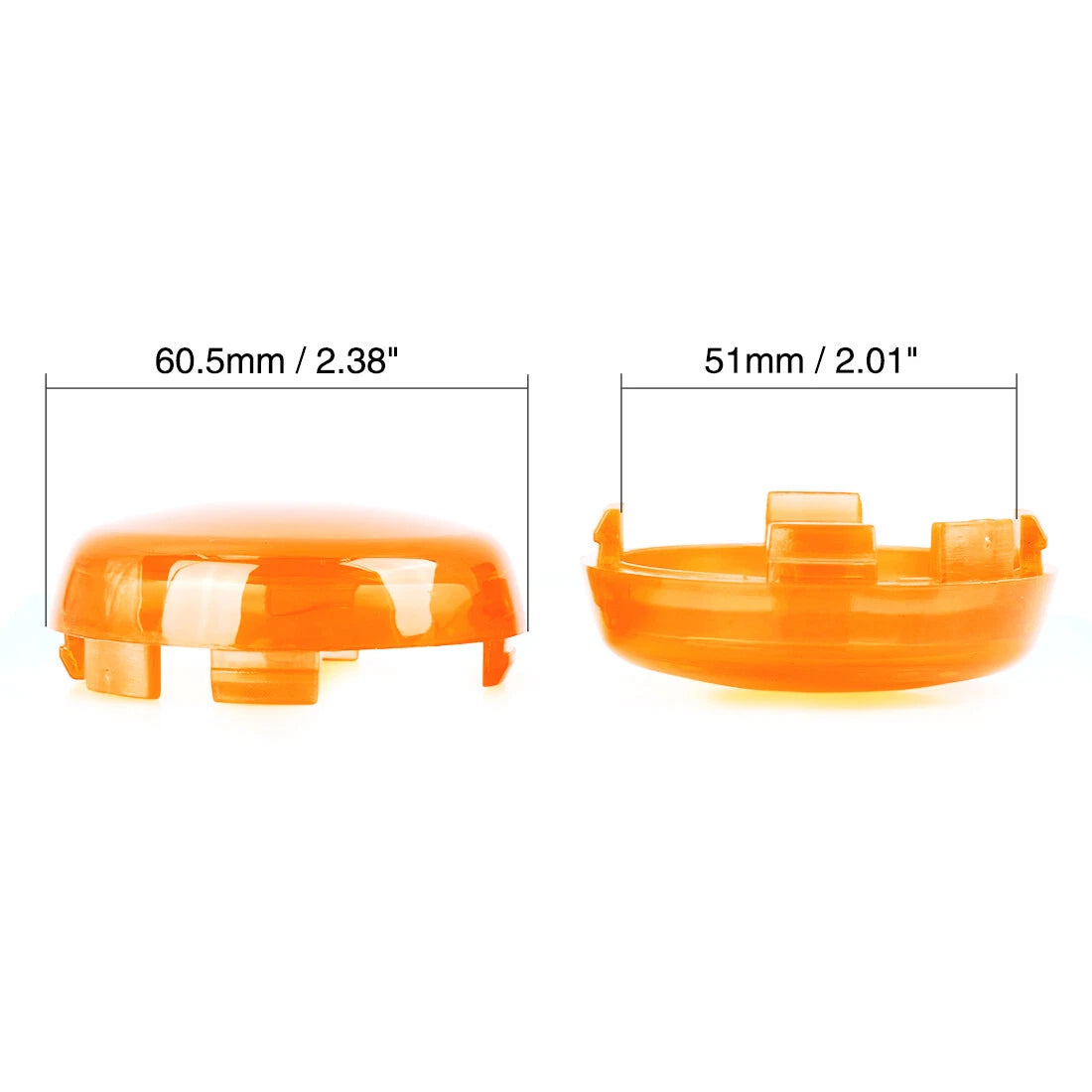 4pcs Motorcycle LED Turn Signal Light Indicator Lens Cover Yellow for Harley
