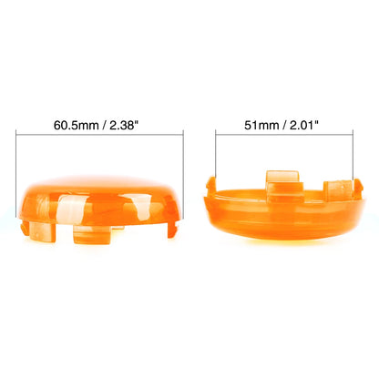 4pcs Motorcycle LED Turn Signal Light Indicator Lens Cover Yellow for Harley