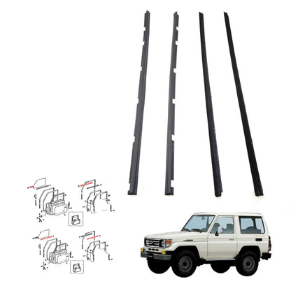 Front Door Glass Weatherstrip for Toyota Land Cruiser HDJ79 PZJ75