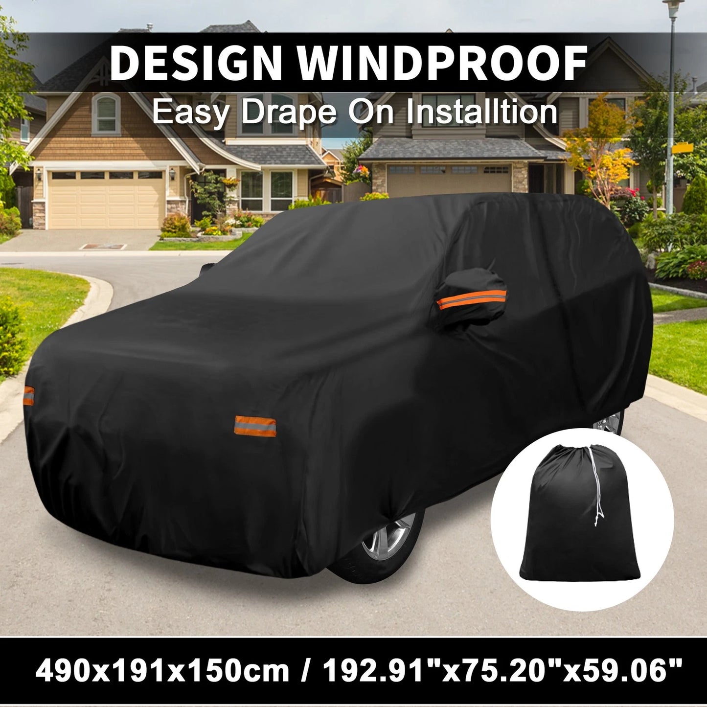 Waterproof Aluminum Film Car Cover for Hyundai Santa Fe (2013-2023)