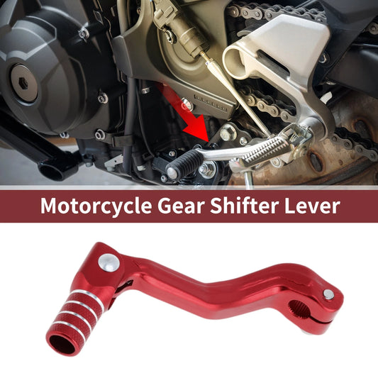Folding Gear Shifter Lever for Kayo T2 Red Silver Tone