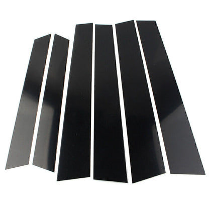 6 Pcs Car Door Trim Cover Kit Glossy Black Pillar Posts for Honda CR-V (07-11)