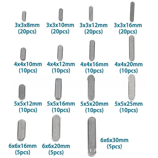 175 x Parallel Drive Shaft Key Stock Set Carbon Steel for Technical Use