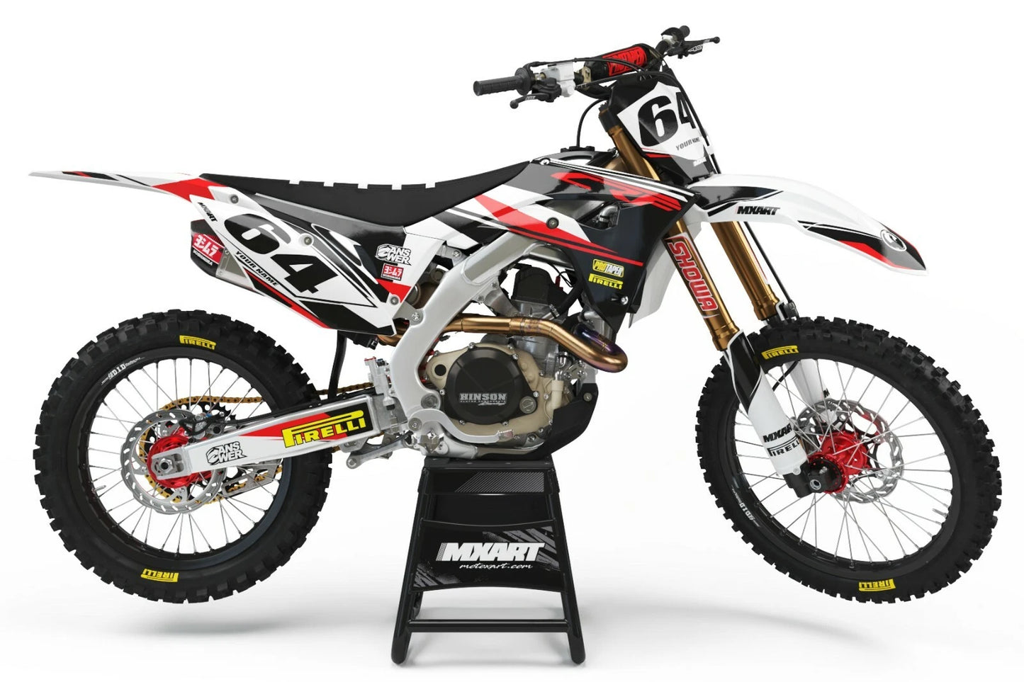 Custom Sticker Kit for Honda CRF 450 EURO RED Graphics (2017-2020)