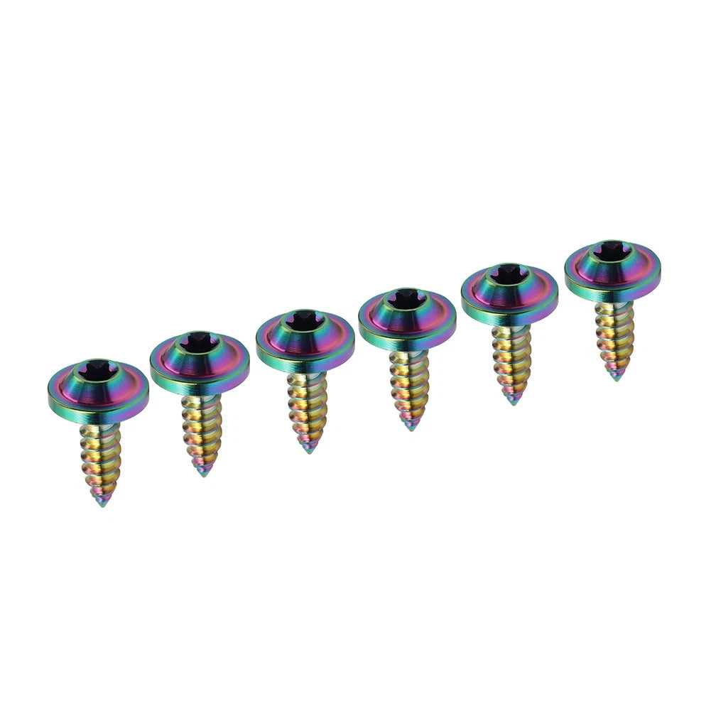 6pcs M5x15mm Titanium Torx Head Self Tapping Screws for Motor
