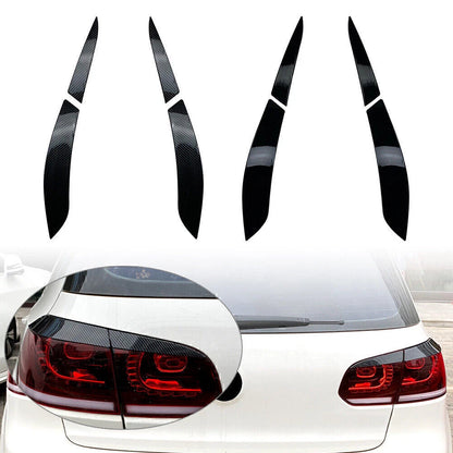 Carbon Fiber Rear Tail Light Eyelid Trim Cover for VW Golf 6 (2008-2013)