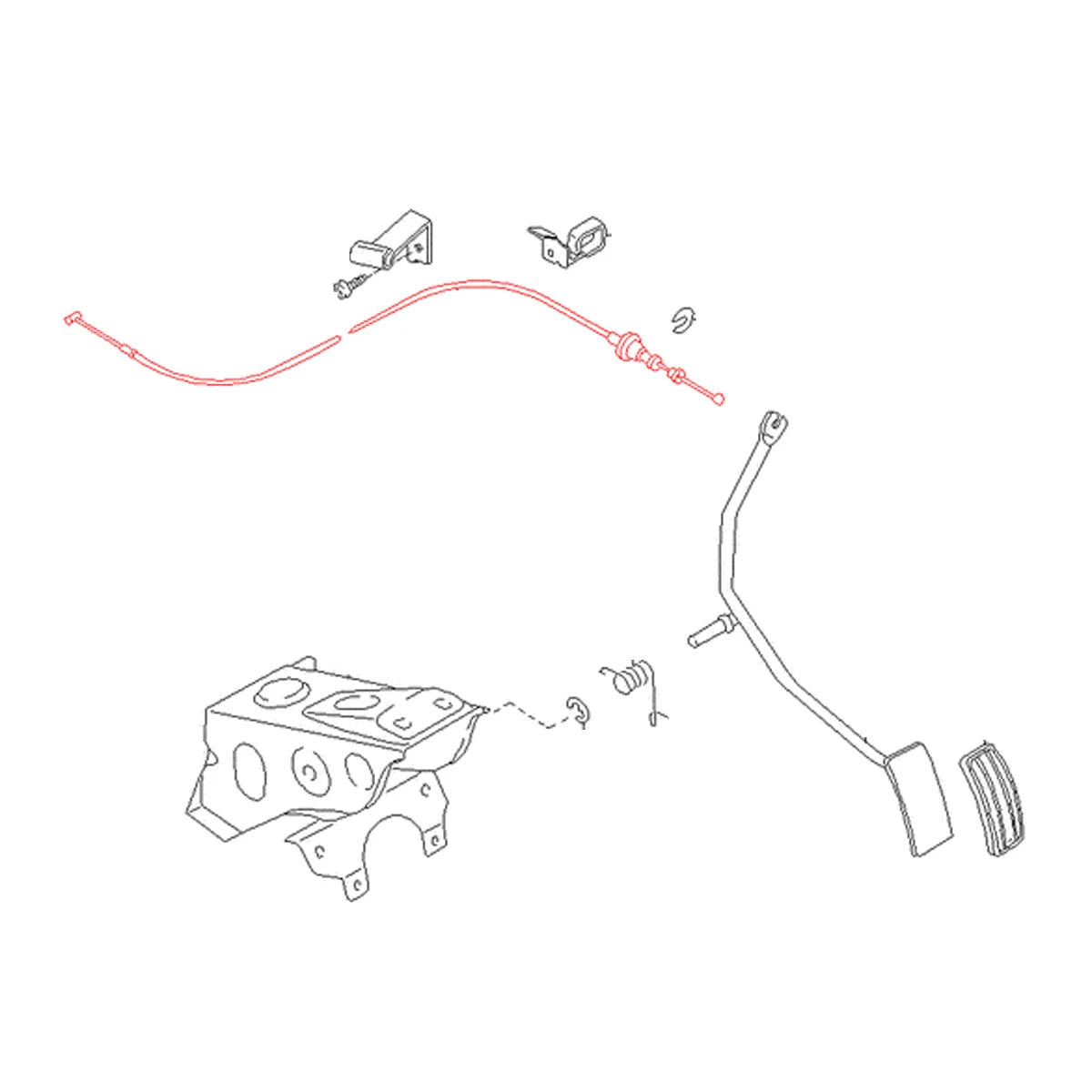 Throttle Cable for Nissan Datsun Pulsar Hatchback 1982-1986