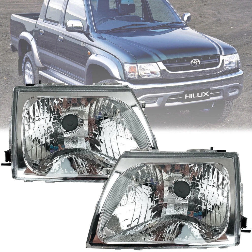 Left & Right Headlamps for Toyota Hilux SR166 LN166 KDN165 (2001-2004)