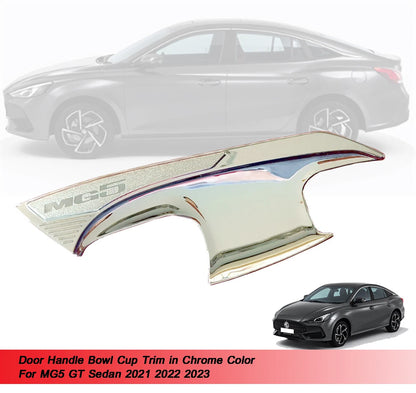 4 x Chrome Door Handle Bowl Trim for MG5 Sedan (2021-2023)