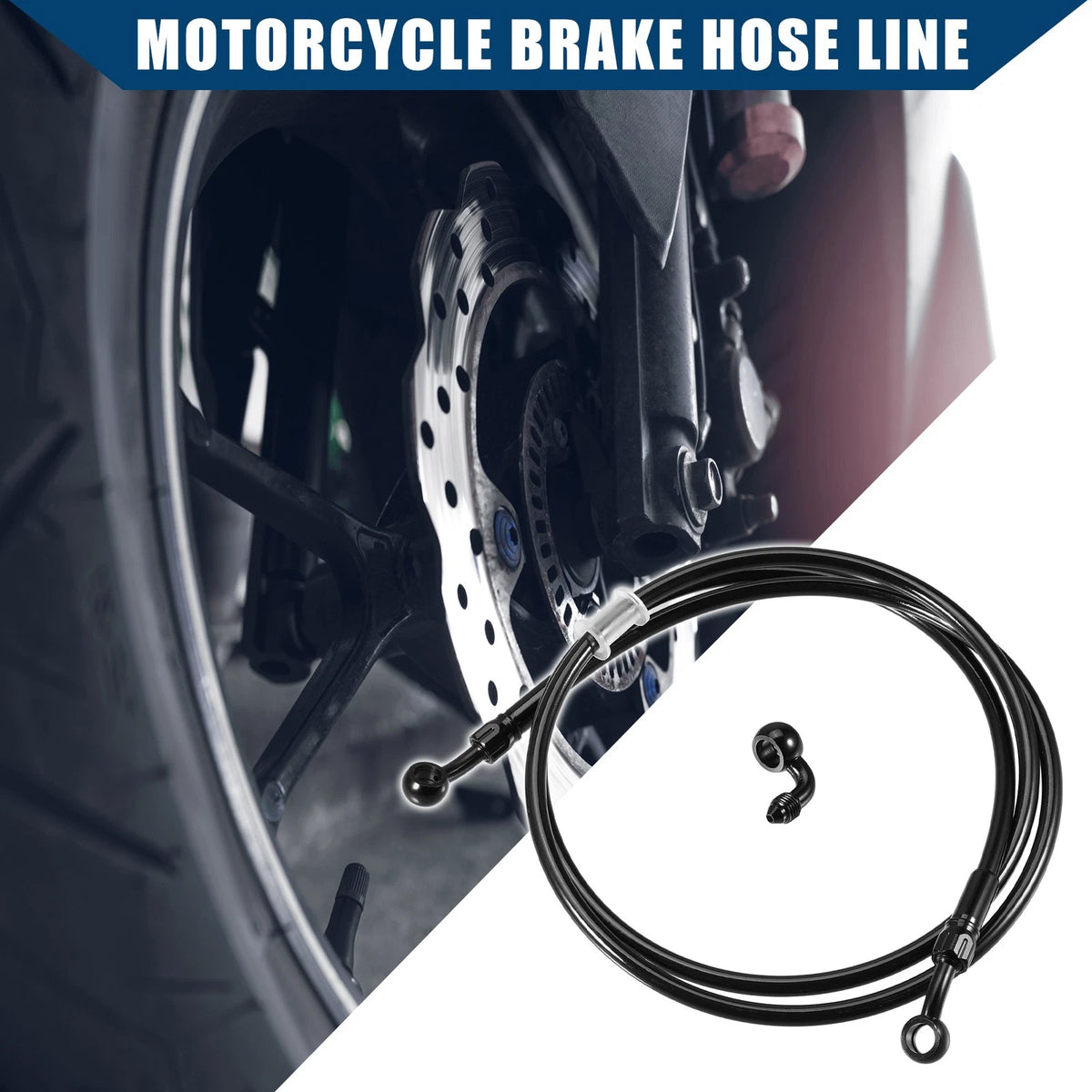 Brake Line 150cm Motorcycle Hydraulic Oil Hose Fitting with Banjo